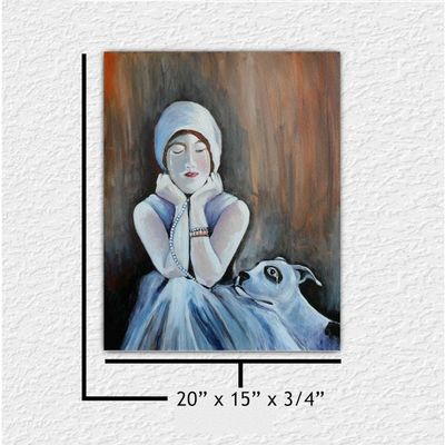 Alternate image for Its Over - Original Narrative Abstract Painting on Gallery Wrap Canvas - 16 x 20 x 3/4 - Free Shipping