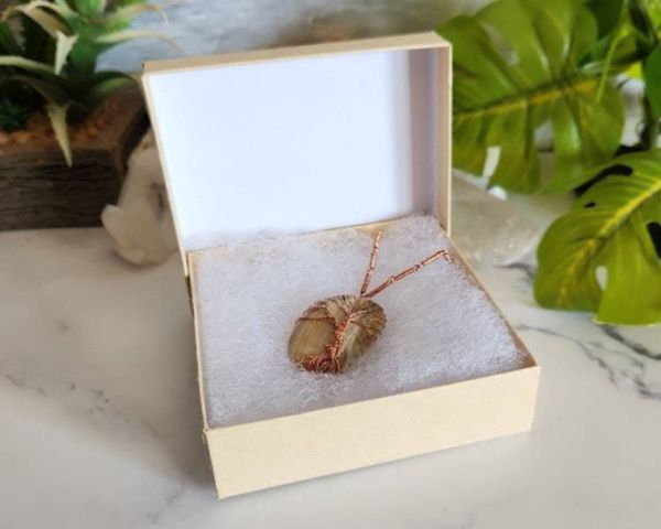 Alternate image for Brown Shell Tree of Life Copper Necklace