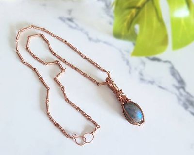 Primary image for Labradorite Copper Wire Wrapped Necklace