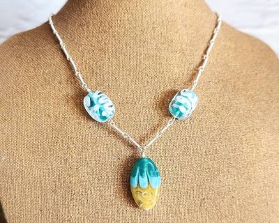 Alternate image for Lampwork Glass Sterling Silver Necklace
