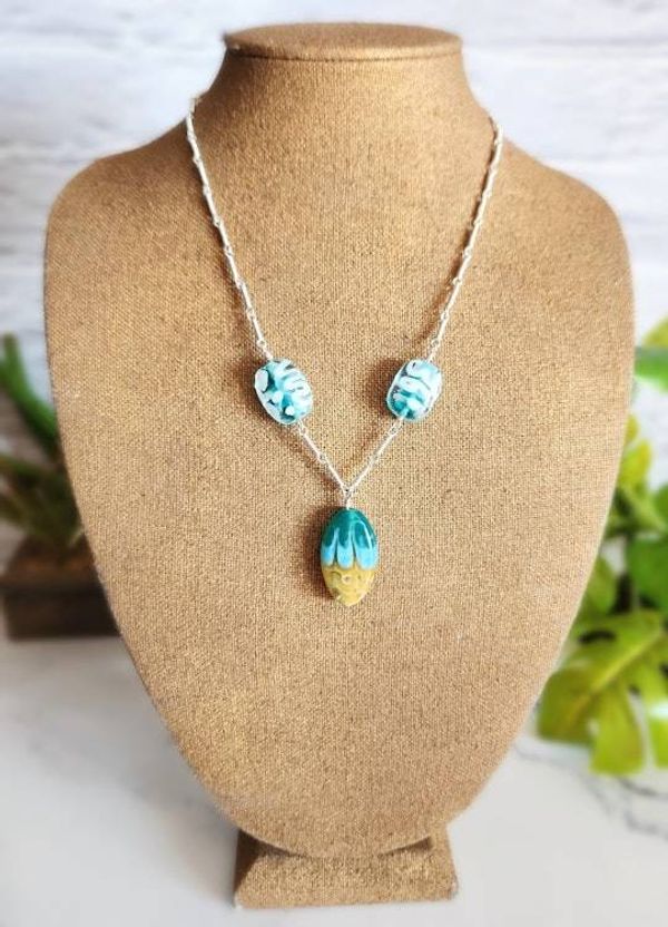 Alternate image for Lampwork Glass Sterling Silver Necklace