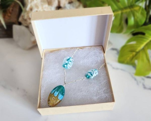 Alternate image for Lampwork Glass Sterling Silver Necklace