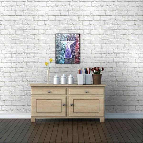 Alternate image for Heart of an Angel - Original 3D Textured Painting on Wood Cradle - 11 x 14 x 1 - Multi-Layer Raised Swirls and Heart - Unframed - Free Shipping
