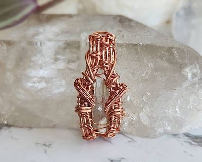 Alternate image for Aquamarine Copper Wire Wrapped Pendant