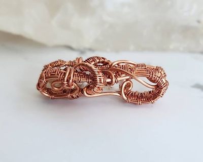 Alternate image for Aquamarine Copper Wire Wrapped Pendant