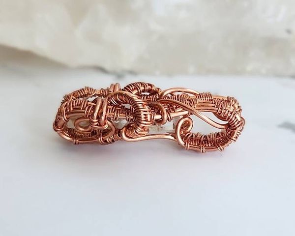Alternate image for Aquamarine Copper Wire Wrapped Pendant