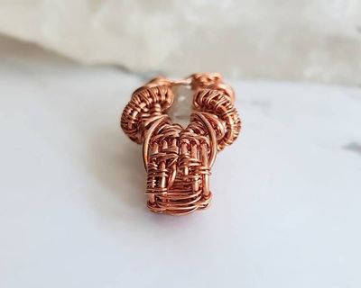 Alternate image for Aquamarine Copper Wire Wrapped Pendant
