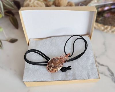 Alternate image for Coconut Jasper Copper Wire Wrapped Pendant