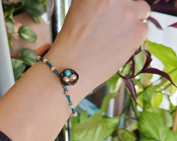 Alternate image for Pearl Birds Nest Bracelet