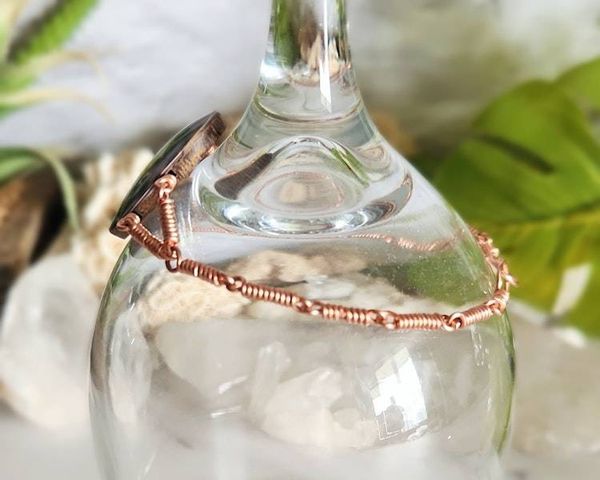 Alternate image for Leopard Shell and Wood Copper Bracelet