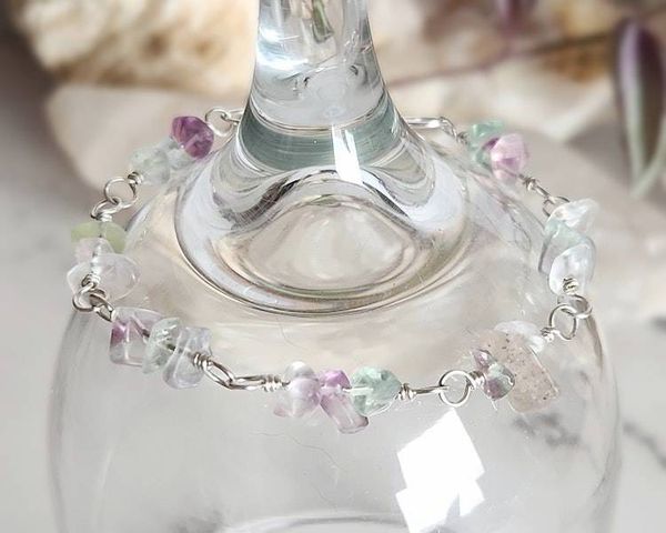Alternate image for Rainbow Fluorite Sterling Silver Bracelet