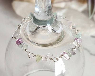 Alternate image for Rainbow Fluorite Sterling Silver Bracelet