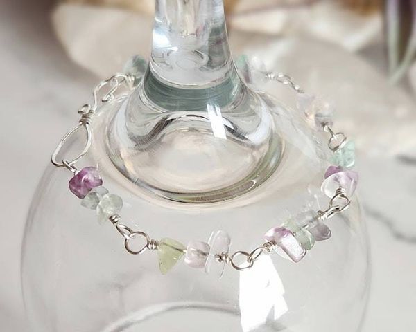 Alternate image for Rainbow Fluorite Sterling Silver Bracelet