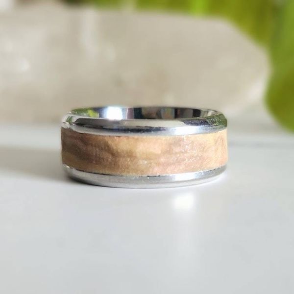 Alternate image for Polymer Clay Sandstone Glow in the Dark Stainless Steel Ring