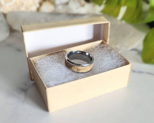 Alternate image for Polymer Clay Sandstone Glow in the Dark Stainless Steel Ring