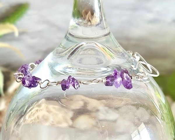 Alternate image for Amethyst Sterling Silver Bracelet