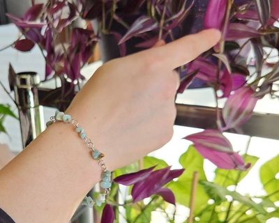 Alternate image for Sterling Silver Amazonite Gemstone Bracelet