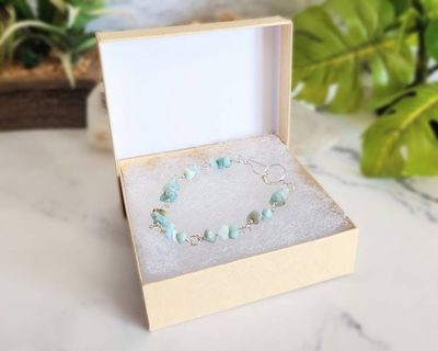 Alternate image for Sterling Silver Amazonite Gemstone Bracelet