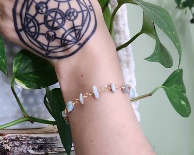 Alternate image for Amazonite Gold Colored Sterling Bracelet