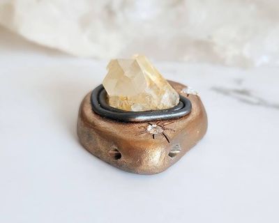 Alternate image for Quartz Crystal Cluster Polymer Clay Pendant