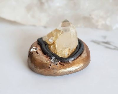 Alternate image for Quartz Crystal Cluster Polymer Clay Pendant