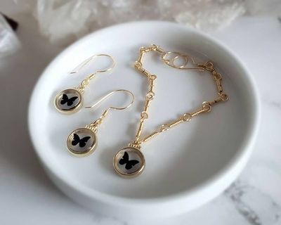 Alternate image for Butterfly Jewelry Set