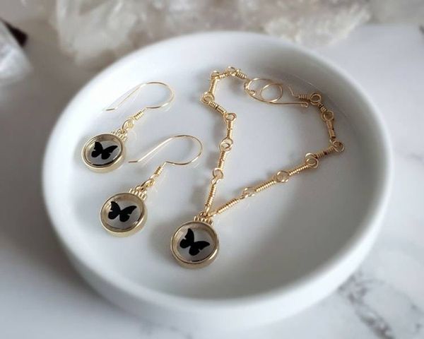 Alternate image for Butterfly Jewelry Set