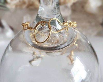 Alternate image for Milk Quartz Gold-Colored Sterling Silver Jewelry Set