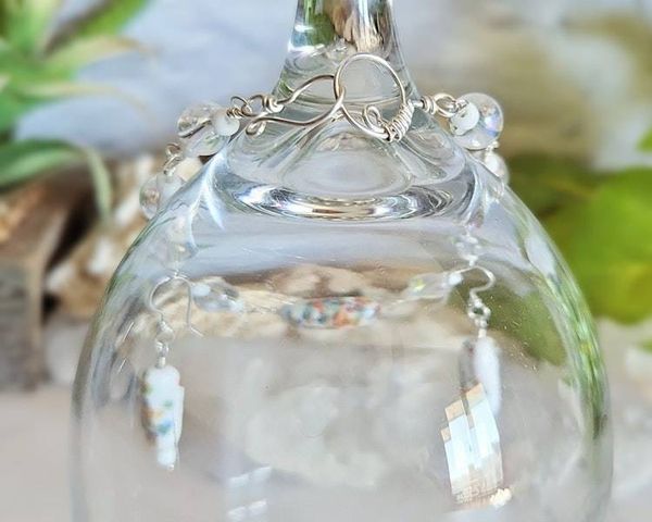 Alternate image for Vintage Porcelain Sterling Silver Jewelry Set