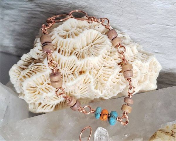 Alternate image for Wood and Magnesite Copper Jewelry Set