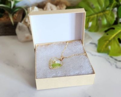 Alternate image for Phlox & Fern Gold-colored Sterling Silver Wire Wrapped Necklace