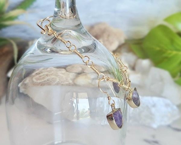Alternate image for Amethyst Gold-Colored Sterling Silver Jewelry Set
