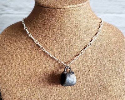 Alternate image for Polymer Clay Teacup Sterling Silver Necklace