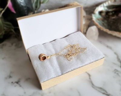 Alternate image for Polymer Clay Teacup & Gold Colored Sterling Silver Necklace