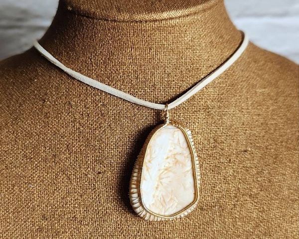 Alternate image for Reversible Wire Wrapped Shell Pendant