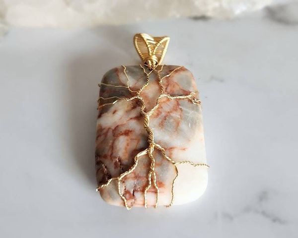 Alternate image for Marble Tree of Life Pendant