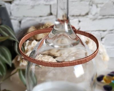 Alternate image for Quartz Copper Wire Wrapped Bangle Bracelet