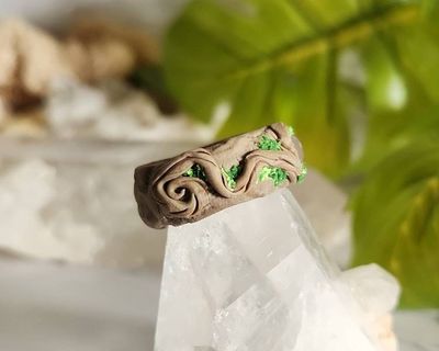 Alternate image for Pink Chalcedony Polymer Clay and Stainless Steel Ring