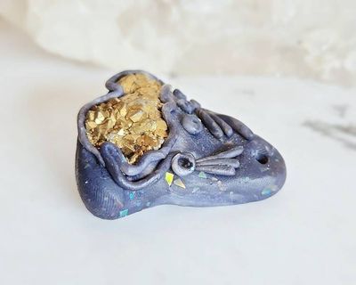 Alternate image for Titanium Druzy Quartz Clay Pendant