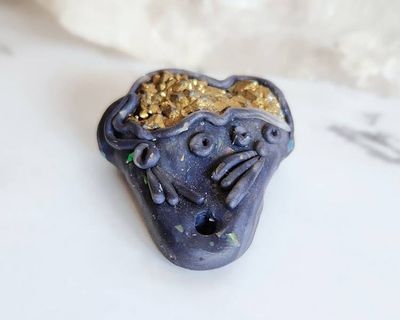 Alternate image for Titanium Druzy Quartz Clay Pendant