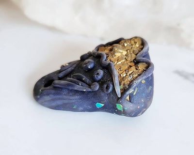 Alternate image for Titanium Druzy Quartz Clay Pendant