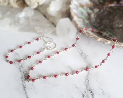 Alternate image for Fine Silver and Ruby Jewelry Set