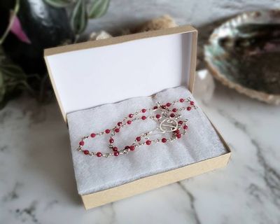 Alternate image for Fine Silver and Ruby Jewelry Set