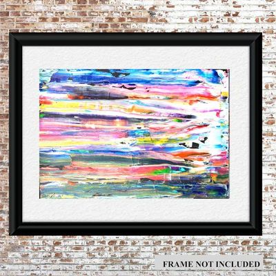 Alternate image for Mystic Moods - Original Abstract Acrylic Painting on Watercolor Paper - 12 x 9 - Horizontal Palette Knife Texture - Unframed - Free Shipping Description