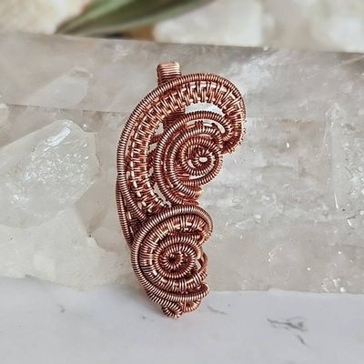 Primary image for Copper Wire Wrapped Ringlet Pendant