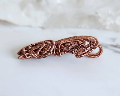 Alternate image for Copper Wire Wrapped Ringlet Pendant