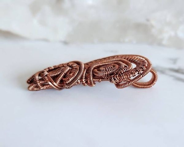 Alternate image for Copper Wire Wrapped Ringlet Pendant