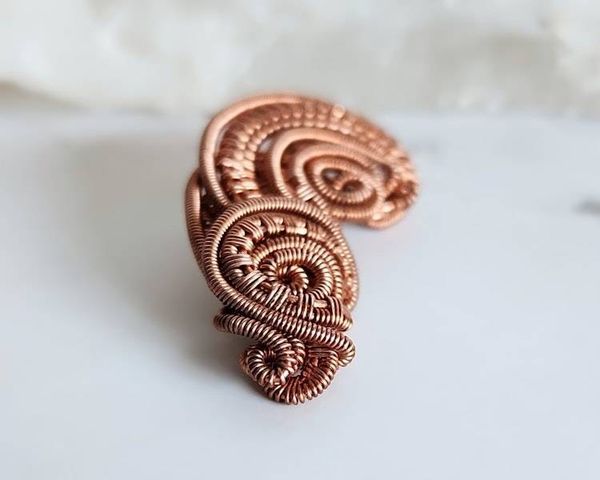 Alternate image for Copper Wire Wrapped Ringlet Pendant
