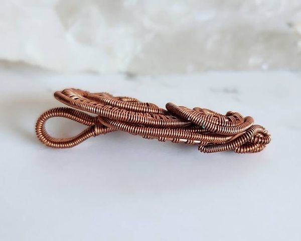 Alternate image for Copper Wire Wrapped Ringlet Pendant