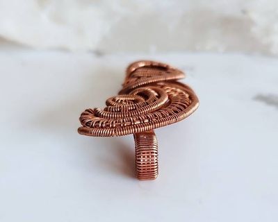 Alternate image for Copper Wire Wrapped Ringlet Pendant